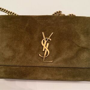 Yves Saint Laurent Light Cream Suede Bag